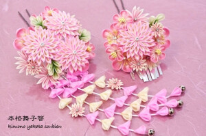 日式细工花簪 和风布花 精品图集