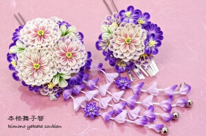 日式细工花簪 和风布花 精品图集