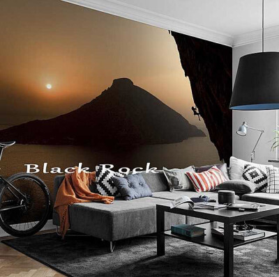 BLACK ROCK 黑石 壁画 背景墙 家居 墙纸