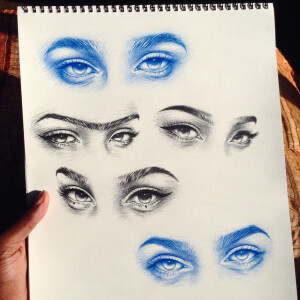 绘画_设计_艺术_铅笔_手绘_眼睛_人物_美_瞳孔