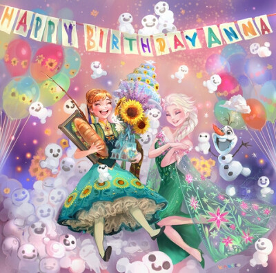 【侵删】#冰雪奇缘生日惊喜#雪宝#Elsa#Anna#迪士尼