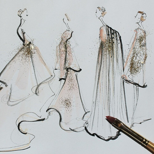 Jeanette Getrost Fashion illustrations。洛杉矶的时装设计师Jeanette Getrost时尚插画欣赏。