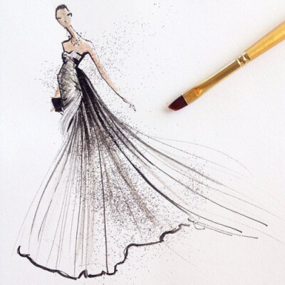 Jeanette Getrost Fashion illustrations。洛杉矶的时装设计师Jeanette Getrost时尚插画欣赏。