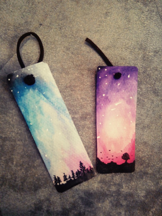 星空书签水彩byxtai