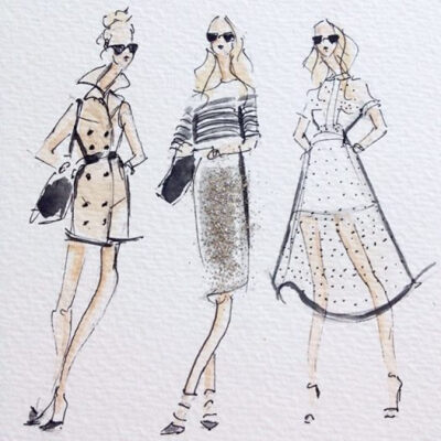 Jeanette Getrost Fashion illustrations。洛杉矶的时装设计师Jeanette Getrost手绘时尚插画欣赏。