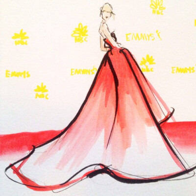 Jeanette Getrost Fashion illustrations。洛杉矶的时装设计师Jeanette Getrost手绘时尚插画欣赏。