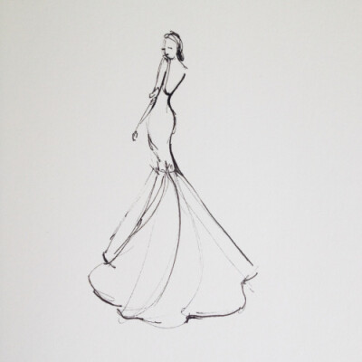 Jeanette Getrost Fashion illustrations。洛杉矶的时装设计师Jeanette Getrost手绘时尚插画欣赏。