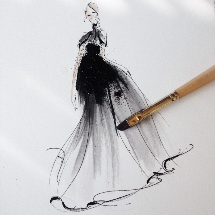 Jeanette Getrost Fashion illustrations。洛杉矶的时装设计师Jeanette Getrost手绘时尚插画欣赏。