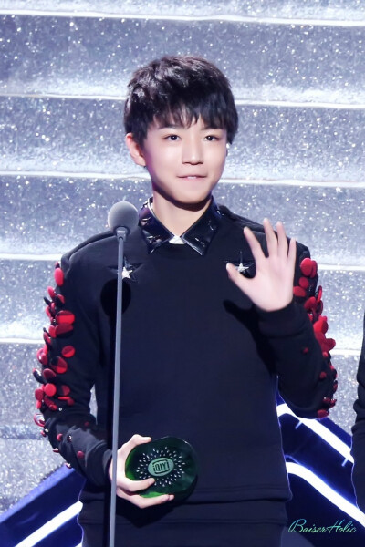 #王俊凯# #TFBOYS# 141206尖叫2015爱奇艺之夜cr：logo