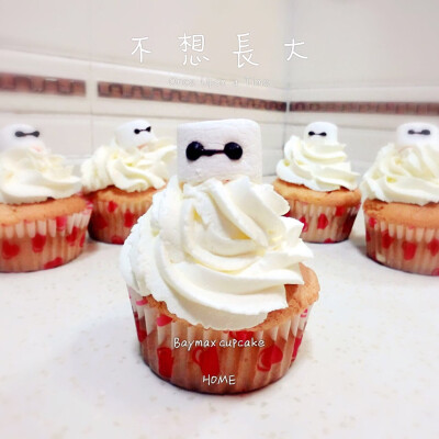 需要一个大白(●––●)[爱心]Baymax cupcake[爱心][月亮]