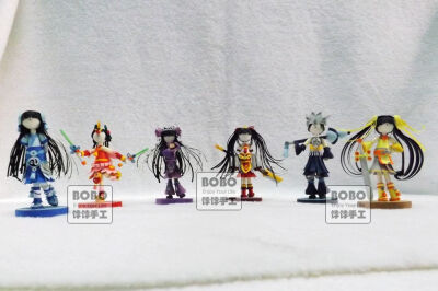 立体衍纸人物 从没玩过网游，但是看到这几个人物就很喜欢，于是她们诞生了。 店里有售：http://shop34818211.taobao.com/