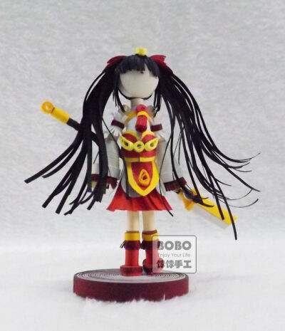 立体衍纸人物，单个的细节图，无论哪个角度看都喜欢啊~~~~ 店里有售：http://shop34818211.taobao.com/