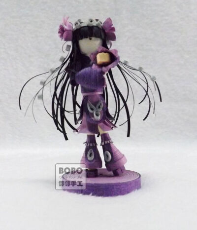 立体衍纸人物，单个的细节图，无论哪个角度看都喜欢啊~~~~ 店里有售：http://shop34818211.taobao.com/