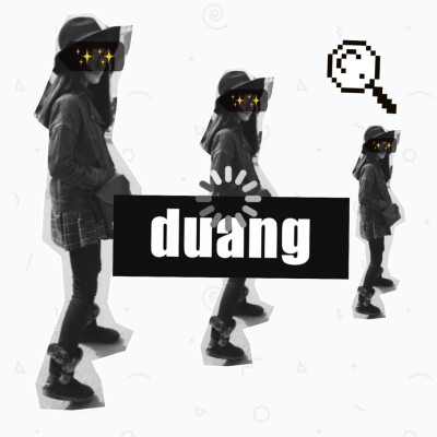 duang 黑白 长发 欧美 搭配 放大镜 多重 时尚 时尚 最时尚