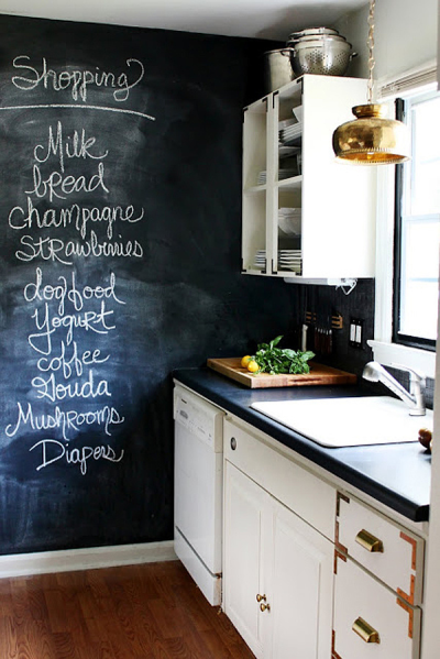 厨房-带着黑板的厨房