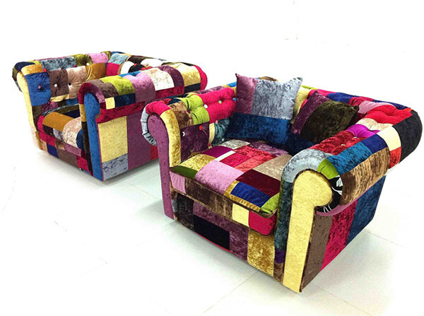全彩拼布沙发