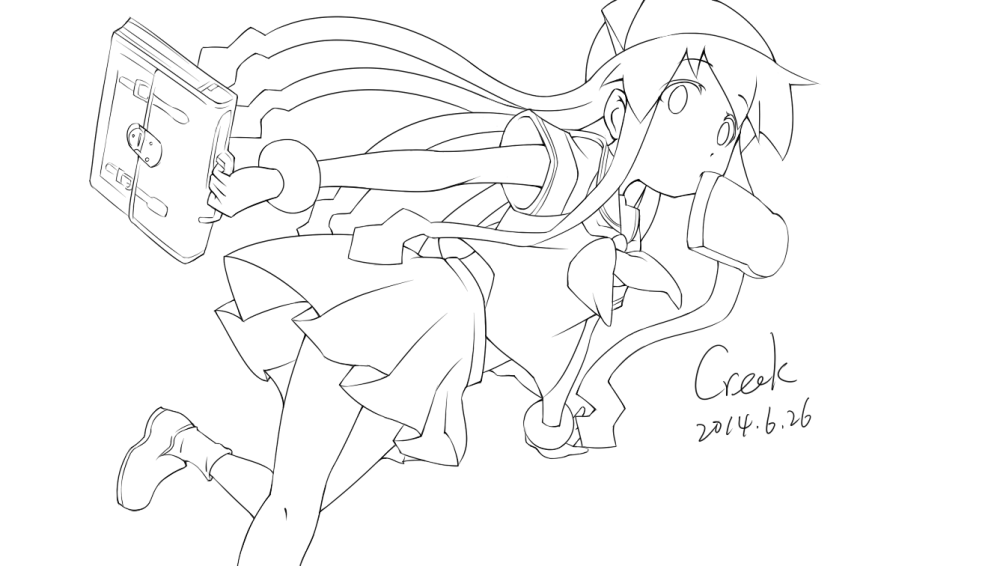 上色 线稿 乌贼娘 有原图