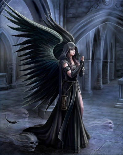 Heaven. Black. Wings. Flight. Angel.