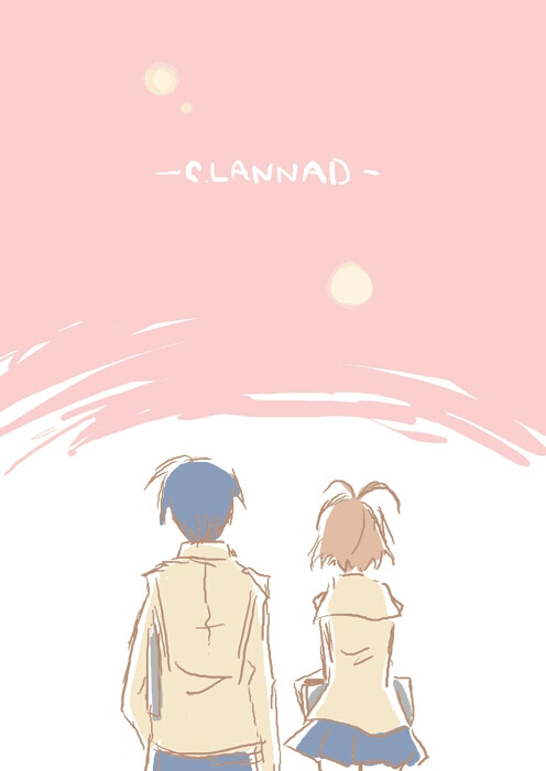 clannad 团子大家族 冈崎朋也 古河渚 二次元 美如画 插画 壁纸 神作 催泪动漫 治愈动漫