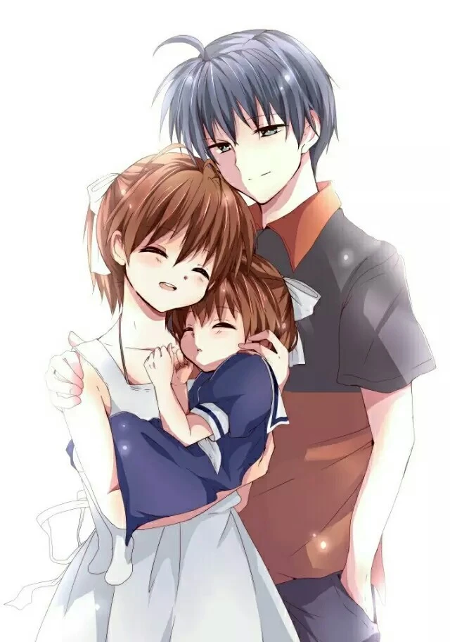clannad 团子大家族p站古河渚冈崎汐全家福动漫二次元美如画插画