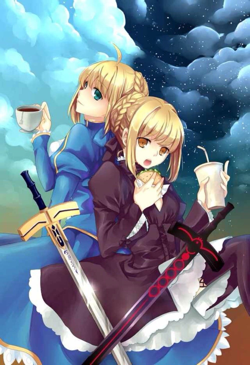 吾王saber 阿尔托利亚·潘德拉贡 黑saber fate stay night &amp;amp; fate zero