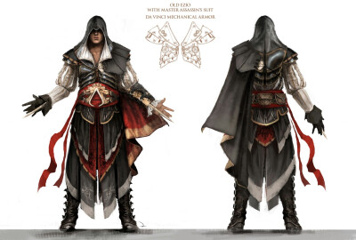 帅到掉渣的黑色华服！！！ 阿泰尔的刺客铠甲！！！ 致敬逝去的Ezio！！！