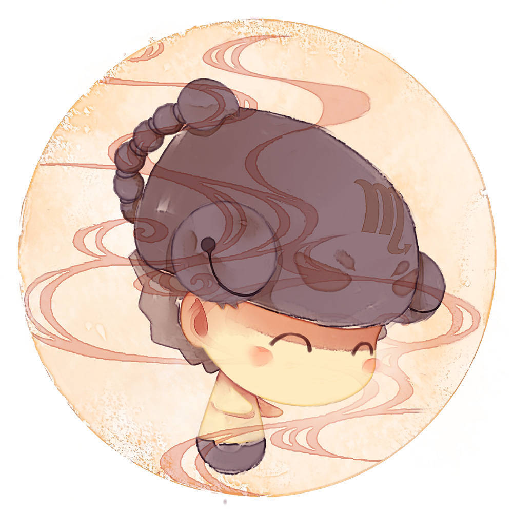 一批天蝎座星座系列圆头像,萌萌的天蝎座举起你们的双手让我看到.