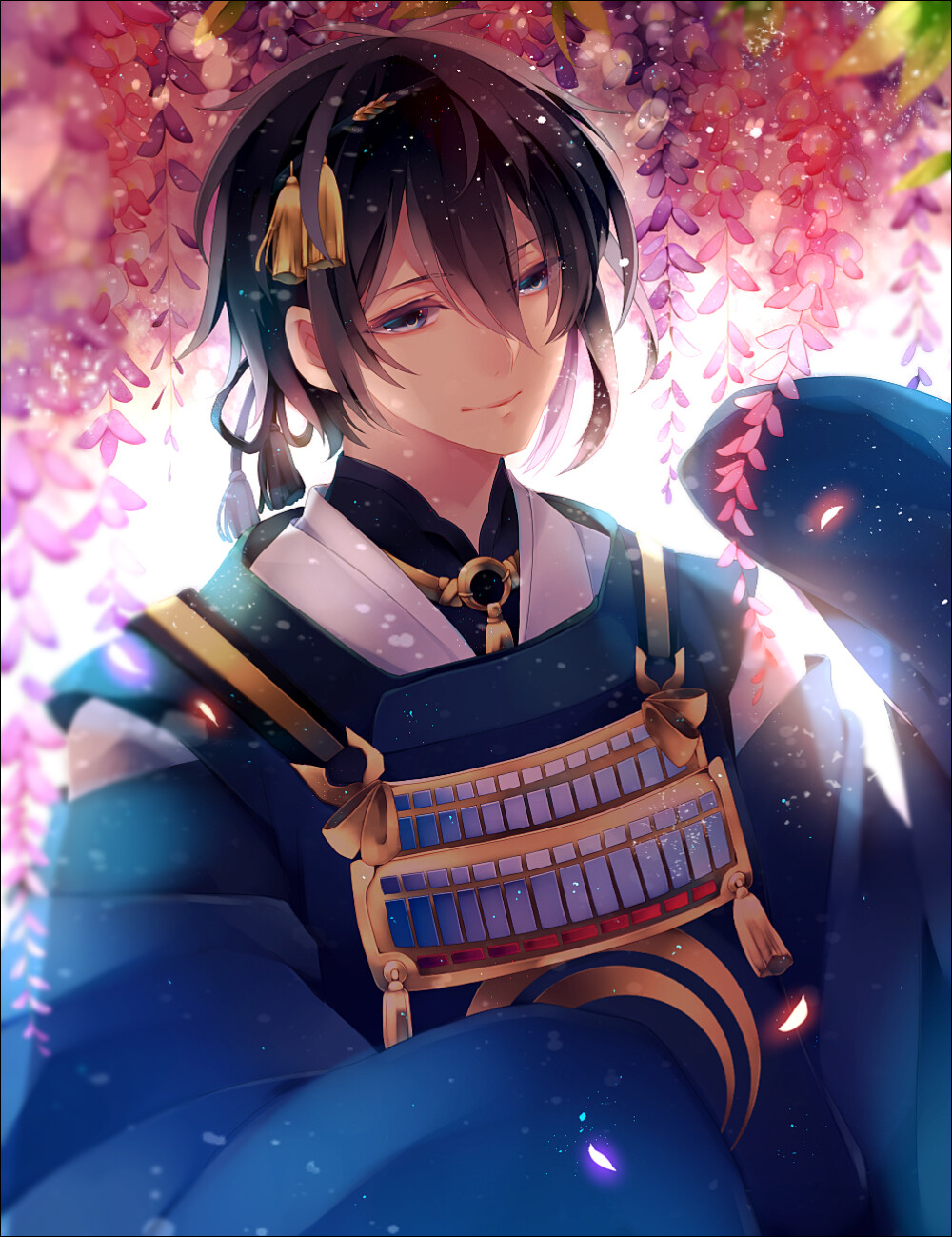 此间少年二次元美少年刀剑乱舞三日月宗近动漫插画唯美