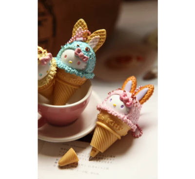 超萌冰淇淋奶油Hello kitty圆珠笔