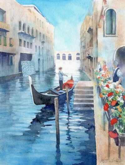 放空的心，是最好的礼物；独走的路，是最美的风景——日本水彩画家Ryoyu Fukui