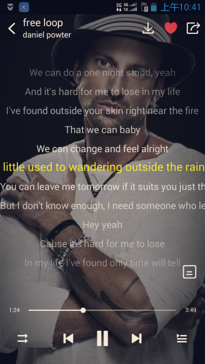 Free loop, 加拿大城市琴人Daniel power的第二支单曲，06年作为福特的广告曲而为中国歌迷熟知，小清新的旋律，轻快的节拍，迷人的声线，在炎热的午后，舒缓你内心的烦躁#正在听的歌#