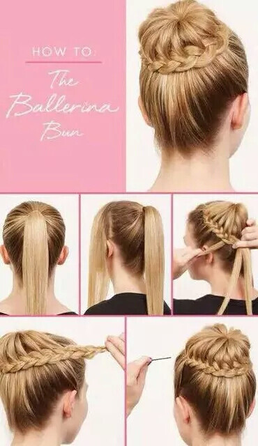 简单编发，盘发。