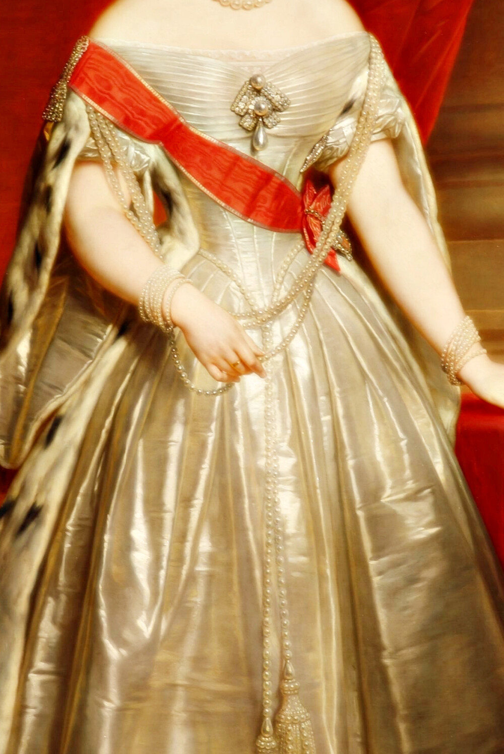 Anna Pavlovna, Detail.by Nicaise de Keyser, (1849)