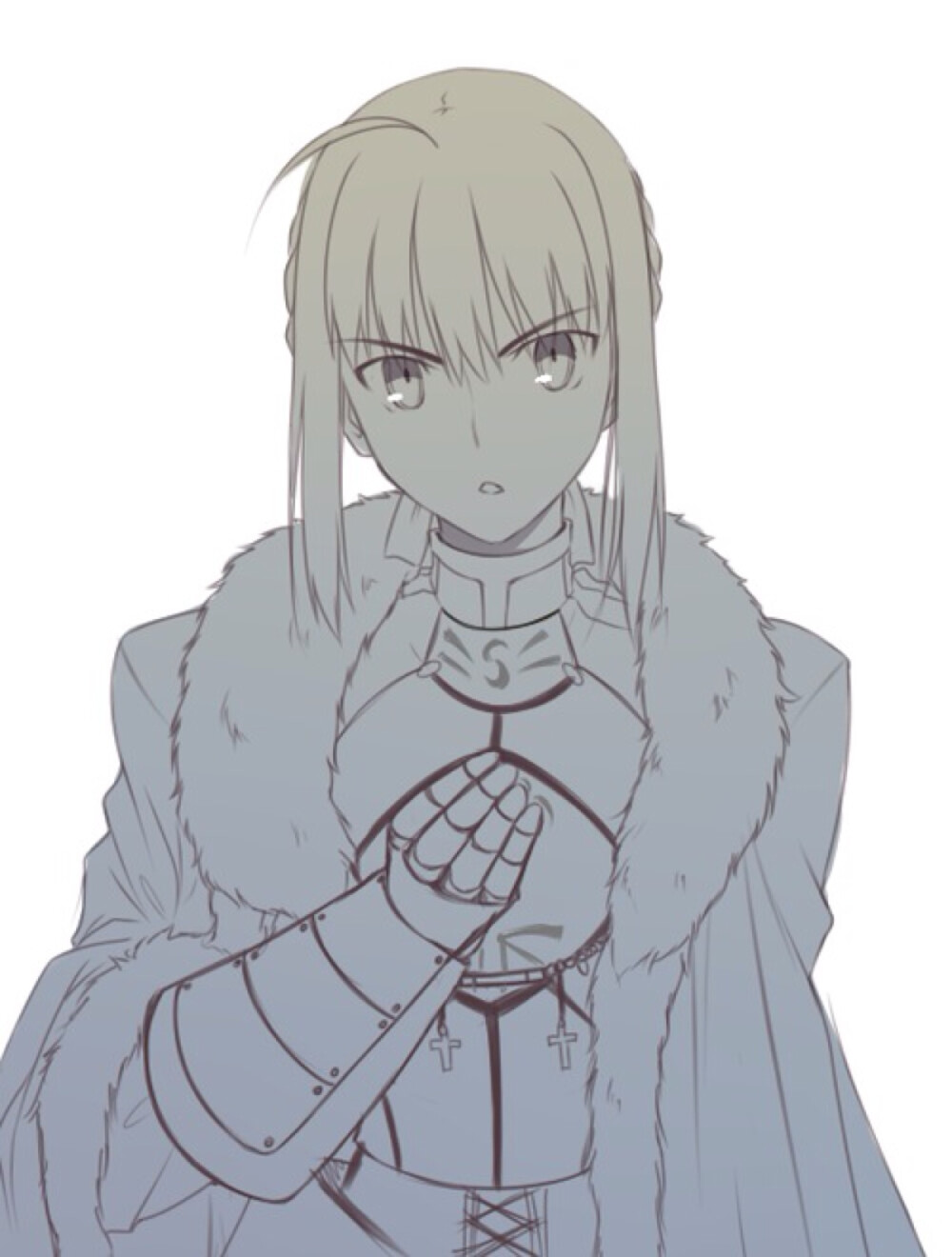 saber 吾王 阿尔托利亚 潘德拉贡 亚瑟王 骑士王 呆毛 命运之夜 fate stay night；fate zero 系列