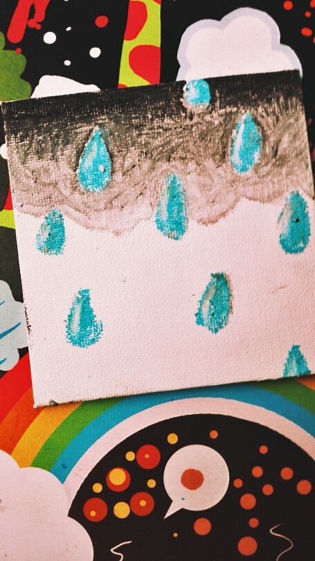 【2015.03.31】 雨天不打伞，出门走走心情好，翘课回姑姑家，给自己来个七天小长假☕这是在公交车上拿出油画棒画的，心情格外好