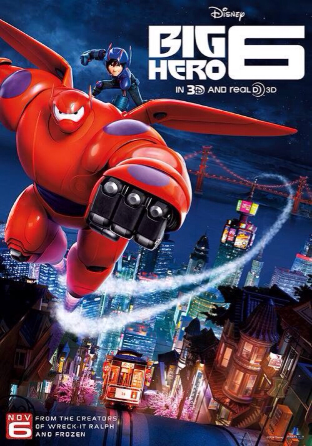 超能陆战队(Big Hero 6) 2014.11.7上映(美) [看微博一直刷大白 就去看看了 比想象中的精彩多~最后还是对哥哥的离开感到惋惜(●—●)] 2015.3.?