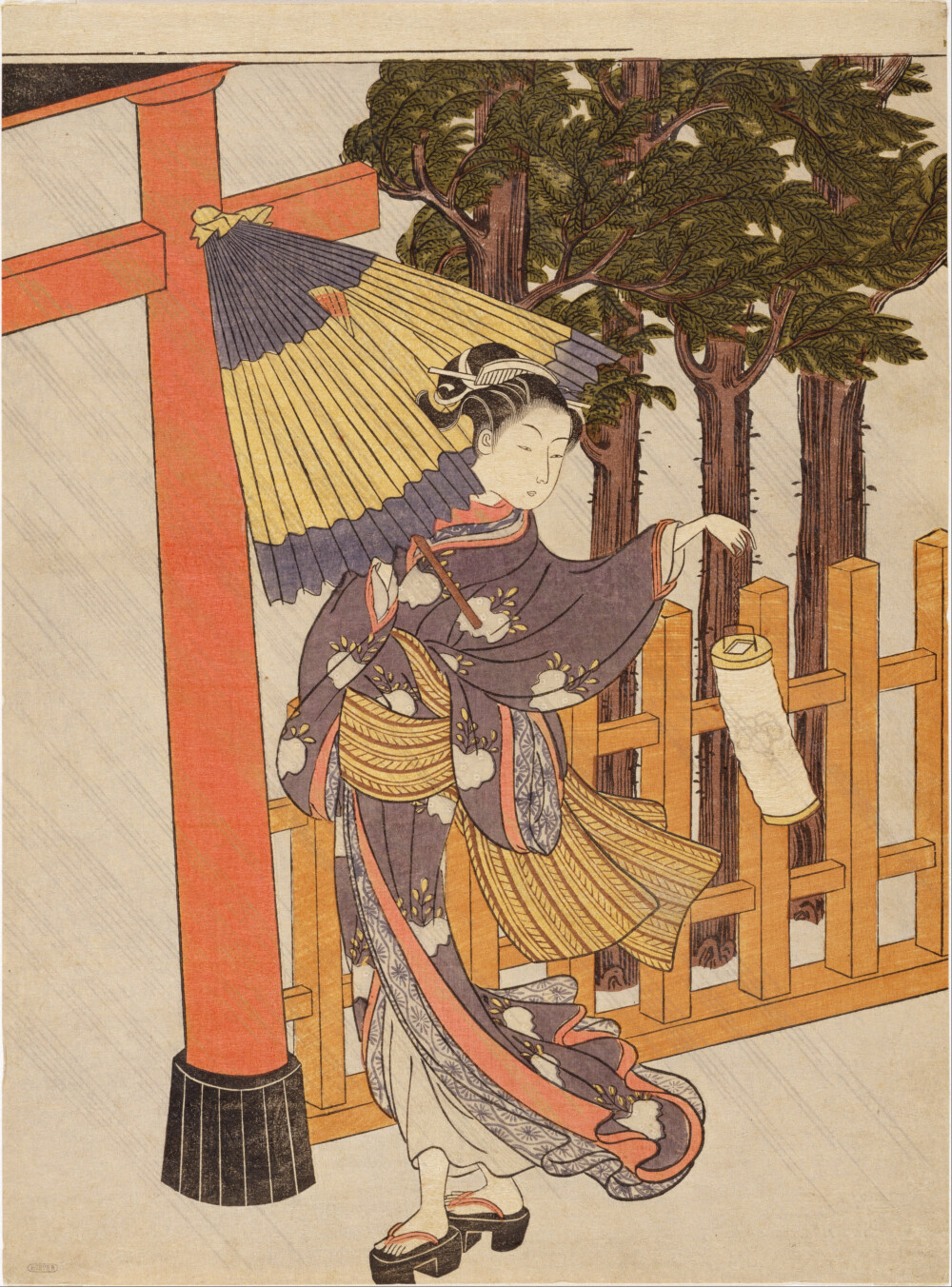 Suzuki Harunobu：Woman Visiting the Shrine in the Night（Google Art Project）