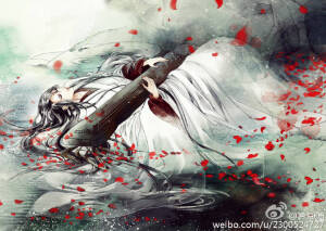 手绘·古风·场景·白衣
