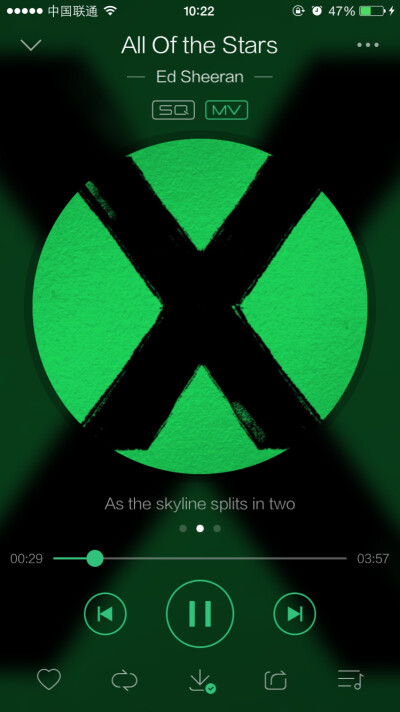 「all of the stars—Ed sheeran」听这首歌真的像在仰望星空，寻找爱人。so open your eyes and see。