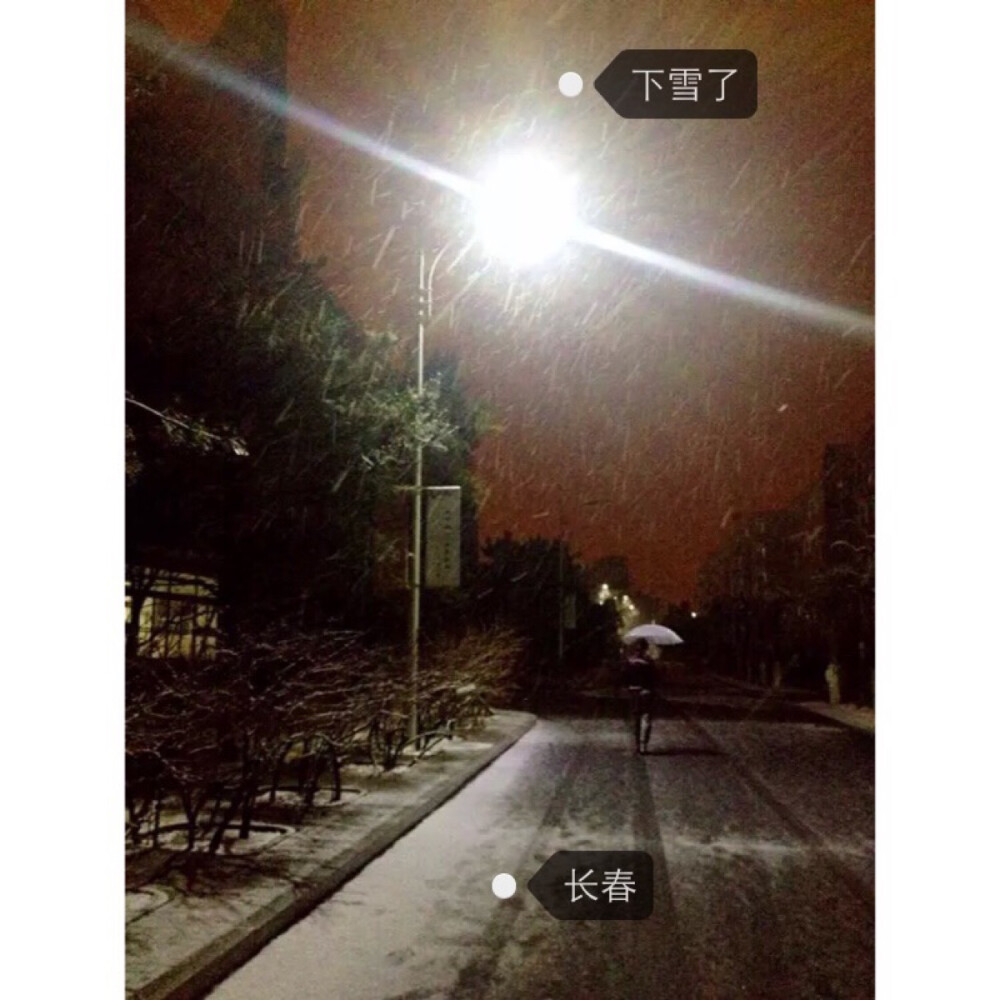 长春下雪了