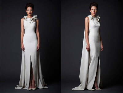 知名婚纱品牌 Krikor Jabotian 释出2015秋冬婚纱系列，设计师将这些耗时几百个工时手工造成的婚纱或礼裙划分为高级定制，结合现代3D立体打印和古典蕾丝刺绣，看上去既前卫又奢华。创作中除了自身钟情的女王般霸气璀…