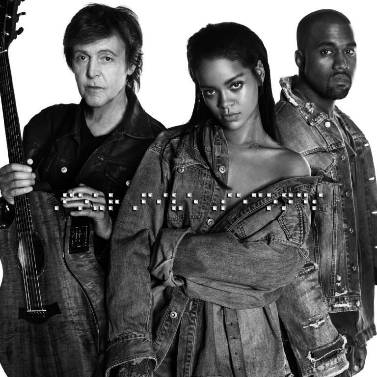 Album/FourFiveSeconds/ 2015.1.25发行 歌手Rihanna，Kanye West和Paul McCartney Song：FourFiveSeconds