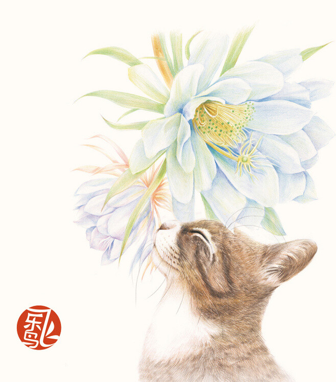 《莳花绘-花猫》——钟声敲响的零点、阳光正美的午后，晚风扫过落叶的傍晚，在不同的时间里，这些机灵的猫咪小家伙们都按耐不住自由的灵魂，要与自然中美丽的花朵共舞，在花间玩耍、休憩。当至美的莳花遭遇萌萌哒猫咪，快拿起你的画笔描绘这精彩一刻吧！