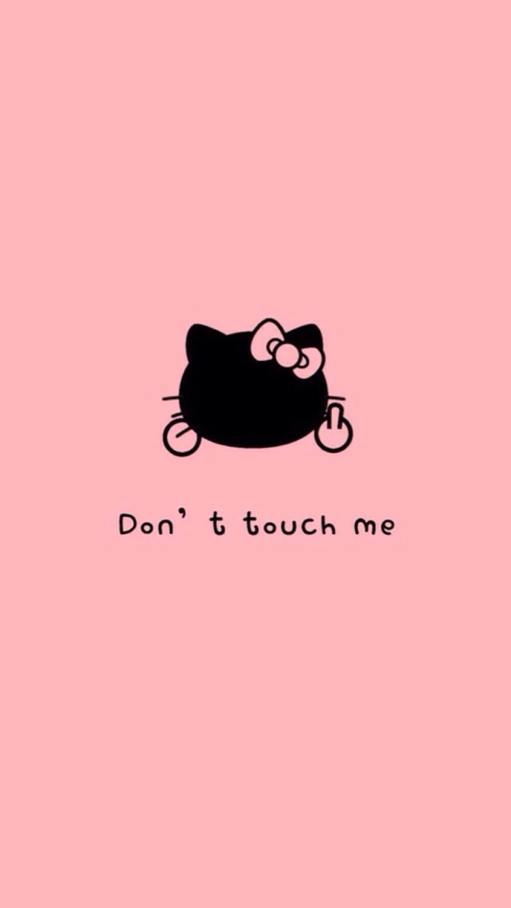 Don't touch me Kitty 手机壁纸。聊天背景。头像。键盘壁纸。