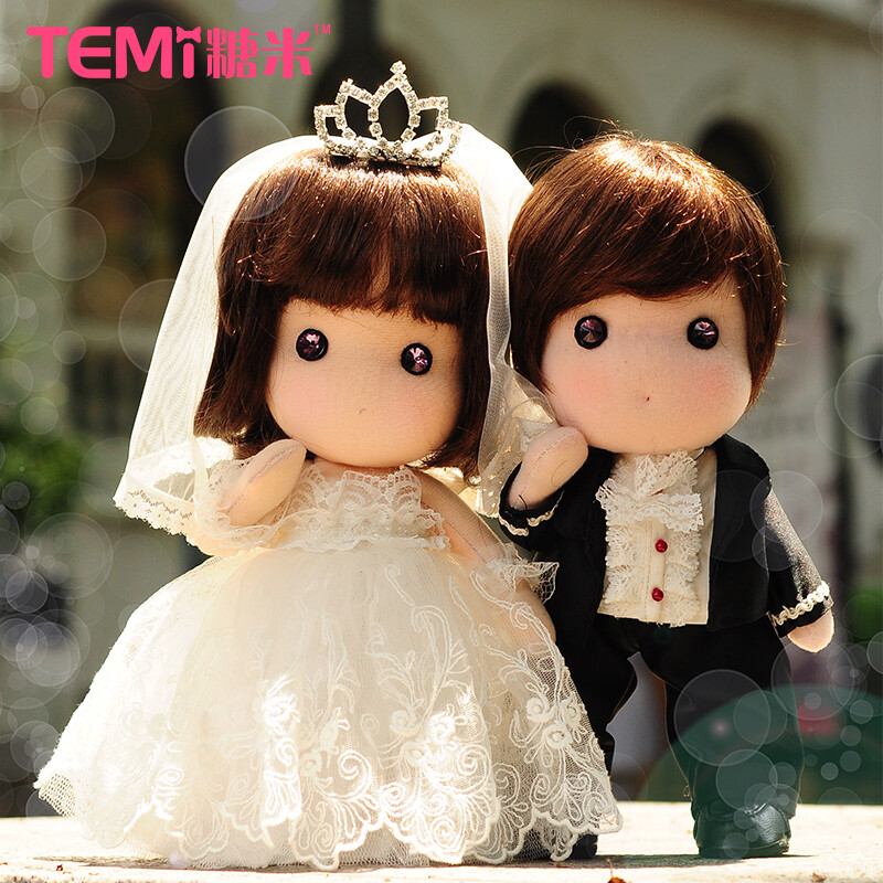 创意的手工心意，结婚礼物“婚纱新郎新娘”