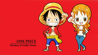 ONE PIECE，海贼王，路费娜美，Q版