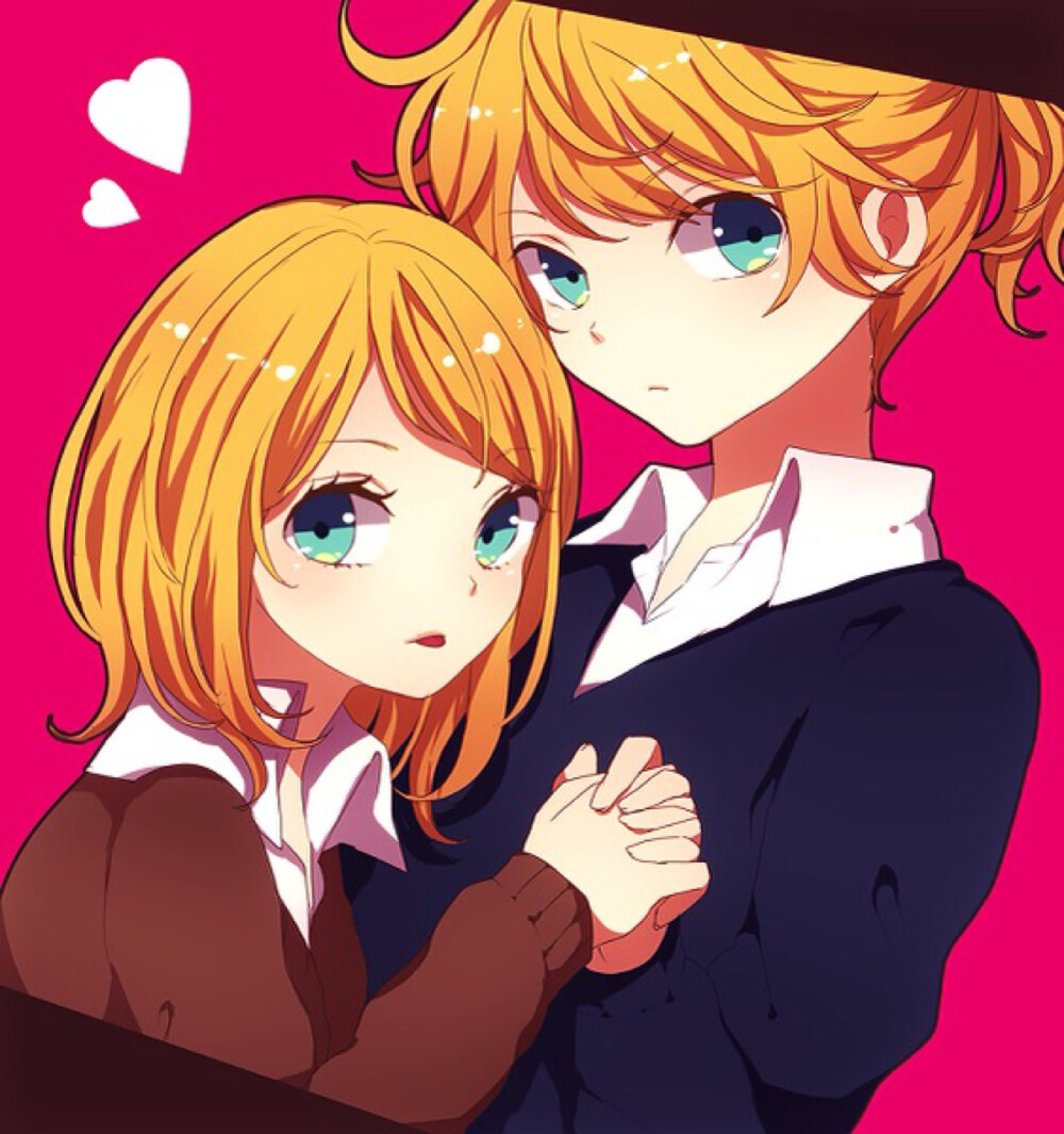 镜音双子情侣萌色彩