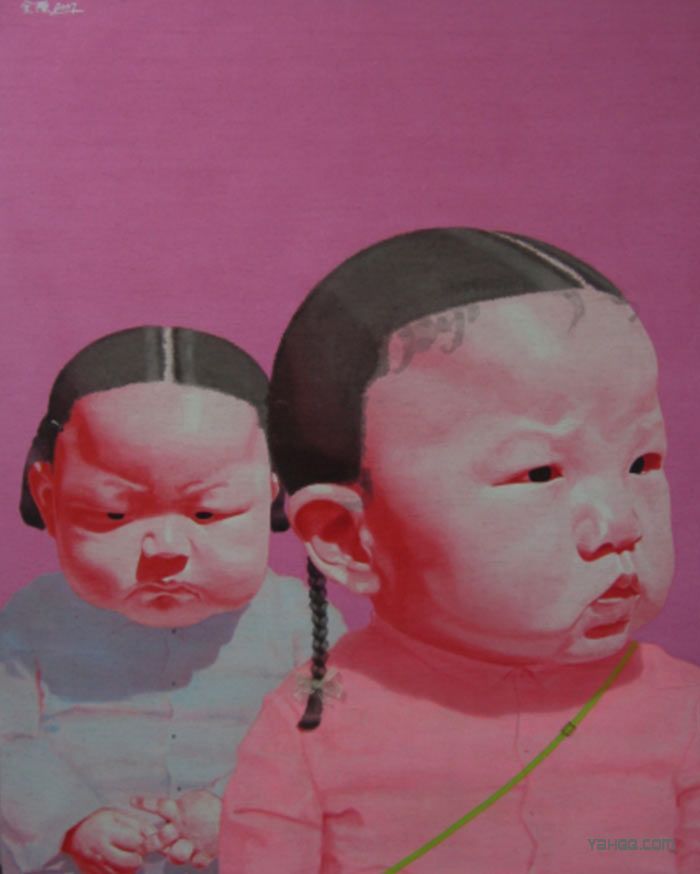 画家余陈作品，红孩儿系列，侵删