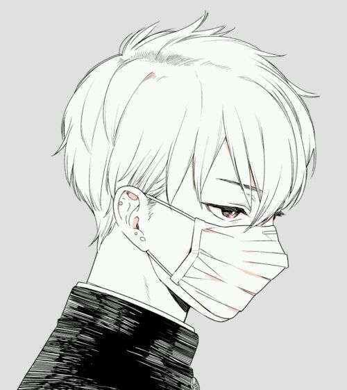 动漫 黑白系列 今天也是很帅气 插画-