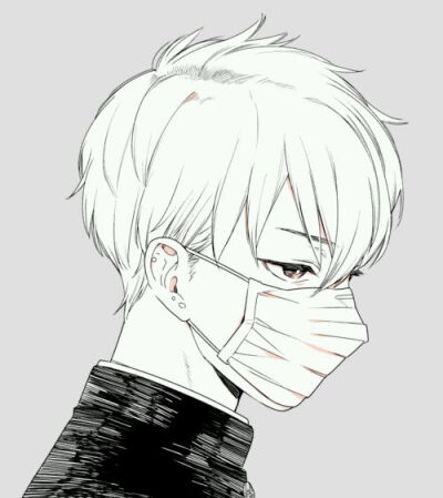 动漫 黑白系列 今天也是很帅气 插画-